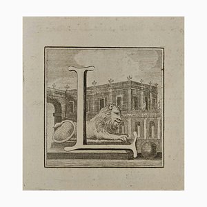 Luigi Vanvitelli, Lettera dell'alfabeto L, Acquaforte, XVIII secolo