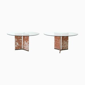 Vintage Marble Coffee Tables, Italy, 1970s, Set of 2