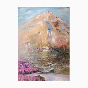 Elena Mardashova, Montaña brillante, óleo sobre lienzo, 2022