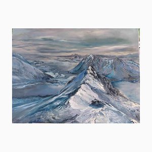 Elena Mardashova, Icy Mountains, Oil on Canvas, 2020