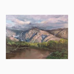 Elena Mardashova, Rocky Mountains, Oil on Canvas, 2020