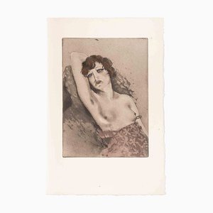 Edouard Chimot, Desnudo de mujer, Aguafuerte, años 30