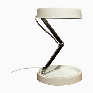 Lampe de Bureau Modèle Court Blanc Cassé par Enrique Aparicio pour GEI, Espagne, 1960s