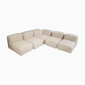 Mid-Century Modular Sofa Set in Bouclé, Italy, 1960s, Set of 5