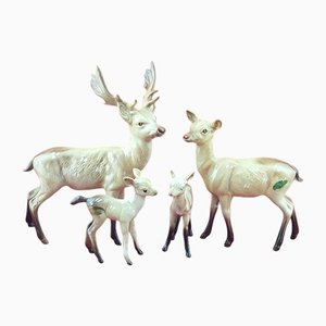 Beswick Deer Family Set by Aurthur Gredington, Set of 4