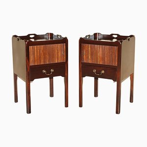George III Bedside Tables, 1820s, Set of 2