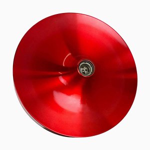 Lámpara de pared Disc en rojo de Charlotte Perriand atribuida a Honsel, alemán, años 60
