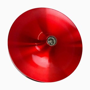 Red Disc Wall Light by Charlotte Perriand attributed to Honsel, German,y 1960s