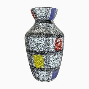 Jarrón Fat Lava Pottery 575 25 atribuido a Bay Ceramics, Alemania, años 50