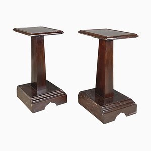 Antique Italian Wooden Side Tables, 1890s, Set of 2