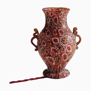 Antique Lamp with Handles from Brothers Toso Millefiori, Murano, 1910s