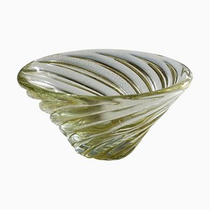 Art Glass Bowl Diamante attributed to Paolo Venini, Murano, 1930s