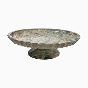 Cuenco de centro de mesa Tazza ovalado de mármol, siglo XIX