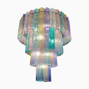 Lampadario grande in vetro di Murano multicolore di Valentina Planta
