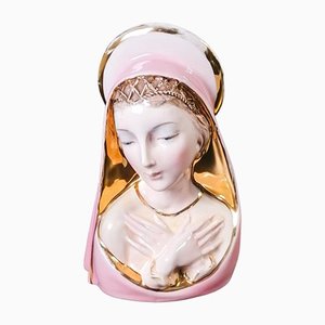 Scultura Madonna in ceramica di E. Fontanini