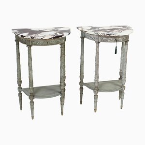 19th Century French Console Hall Tables attributed to Bettenfeld, Paris, Set of 2
