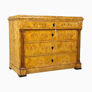 19th Century Biedermeier Birdseye Maple Chest of Drawers, Germany, 1840s