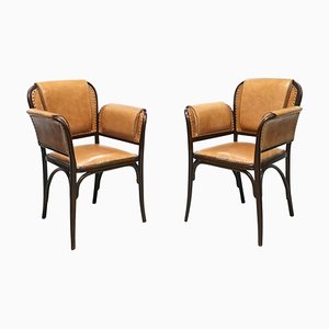20th Century Art Nouveau Bentwood Armchairs attributed to Thonet, Austria, 1904, Set of 2