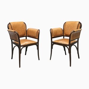 Set of 20th Century Art Nouveau Bentwood Armchairs attributed to Thonet, Austria, 1904