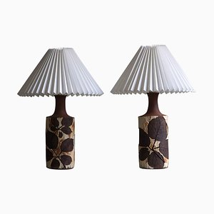 Bodil Marie Nielsen zugeschriebene dänische Keramiklampen, 1960er, 2er Set