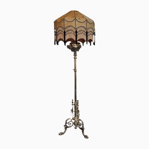 Brass Adjustable Standard Lamp from Messenger