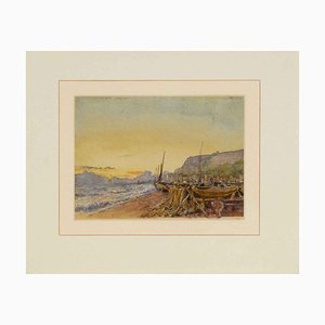 Henry Robertson ARE, Hastings Beach, Ende 19. Jh., Aquarell