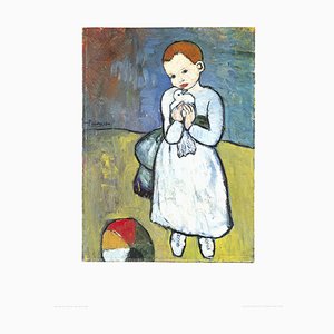 Picasso, Niño con paloma, década de 1900, Litografía