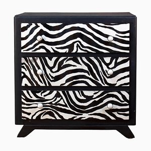 20th Century Dresser with Zebra Tapestry