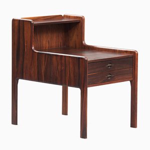 Swedish Large Rosewood Bedside Table, 1950s