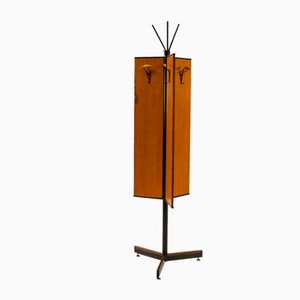 Stained Metal & Teak Coat Rack in the style of Gio Ponti, Italy, 1960s