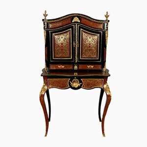 Small Napoleon III Cabinet in Boulle Marquetry, 19th Century