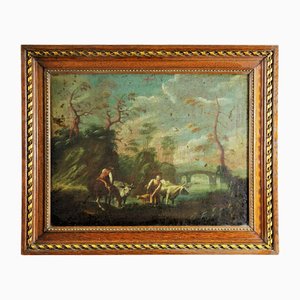 Flemish School Artist, Landscape, 17th Century, Oil on Canvas, Framed