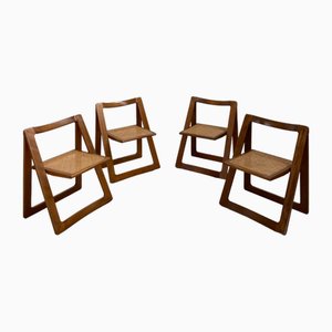 Trieste Folding Chairs by Aldo Jacober for A. Bazzani, Set of 4