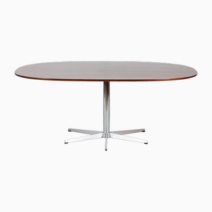 Super Ellipse Rosewood Dining Table by Arne Jacobsen for Fritz Hansen A/S 1972