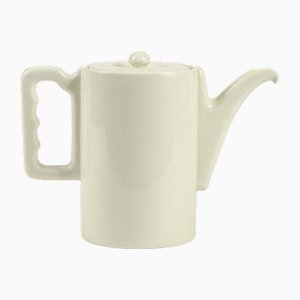 Teapot in Matt White Ceramic from U.S.S. F, 1950s