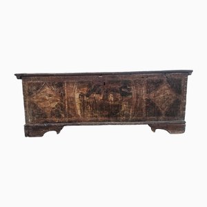 Baule con frontale dipinto, Italia, 1800