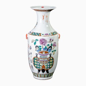 Painted Polychrome Porcelain Vase, Beijing, 1700s