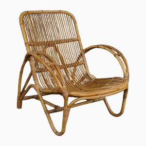 Rattan Sessel von Rohé Noordwolde, 1950er