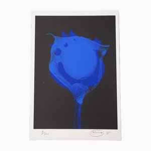 Otto Piene, Blue Poppy, 1978, Color Silk-Screen