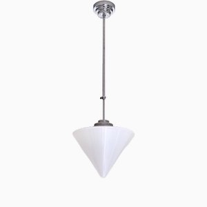 Cone Shaped Pendant Light with Adjustable Drop Height from Gispen, Netherlands, 1950s