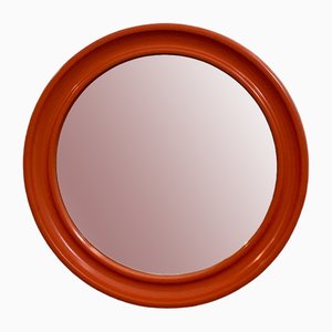 Mirror with Round Frame in Shaped Plastic from Carrara & Matta, 1974