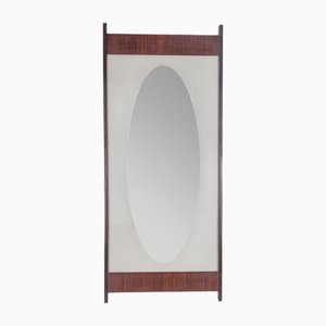 Vintage Italian Wall Mirror with Rosewood Frame, 1960s