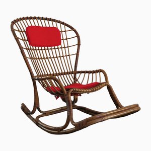 Rocking Chair en Bambou par Haruki Miyajima, 1960s