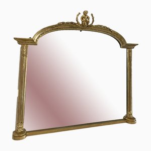 Espejo de pared vintage dorado, años 30