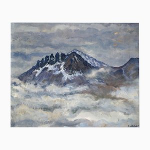 Lucien Jaggi, Montagnes à Dents, Oil on Canvas