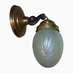 Art Deco Brass Wall Lamp, 1920s