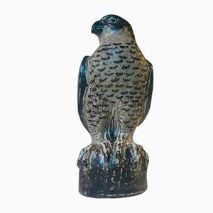 Hawk grande in gres di Knud Kyhn per Royal Copenhagen, Danimarca, anni '50
