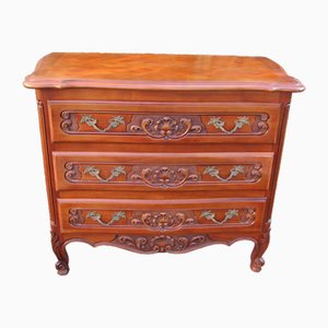 Louis XV Style Cherrywood Chest of 3 Drawers, 1980s