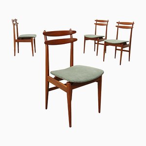 Stühle aus Holz & Stoff, 1960er