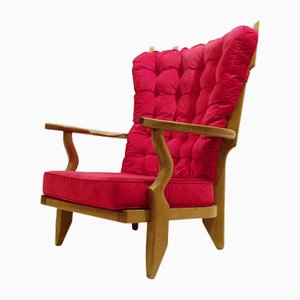 Grand Repos Lounge Chair by Guillerme et Chambron for Votre Maison, 1950s